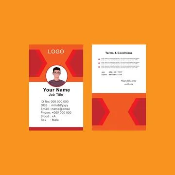 Nice Awesome ID Card Design Stock Illustration