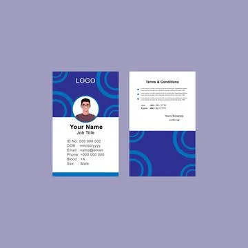 Nice Awesome ID Card Design Stock Illustration