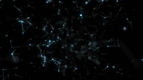 A nice background. Flying particles. Geometric space. Plexus background Stock Footage 94150203