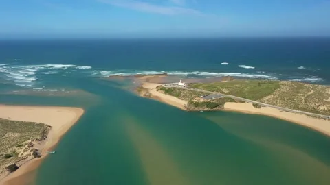 Nice Bay in Villa Nova de Milfontes, Portugal Stock Footage 250399606