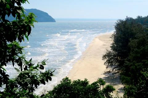 Nice beach view from the mountain top Stock Photos
