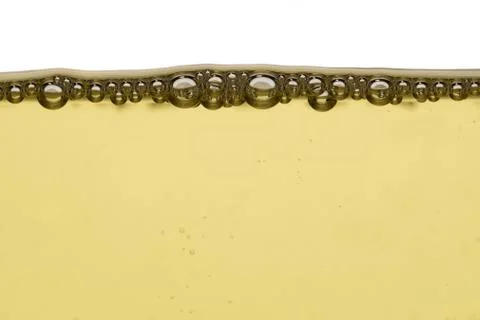 Nice beer bubbles served in a clear glass Stock Photos