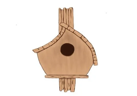 Nice birdhouse Stock Illustration