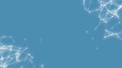 Nice blue background with plexus particles. The nodes of the structures rotate Stock Footage 120180145
