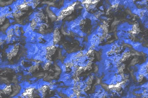 Nice blue decorative stonework digital art background illustration Stock Illustration