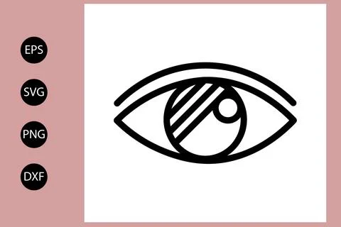 Nice Blurry Eye Icon Design Stock Illustration