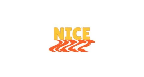 Nice bold internet slang with wavy orange shadow Stock Illustration
