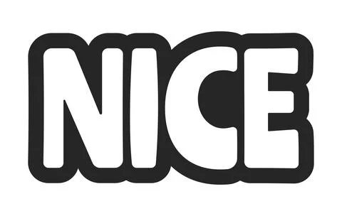 Nice bold outline call to action sticker Stock Illustration