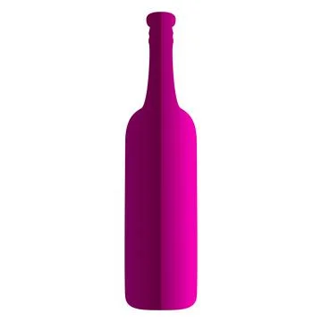 A nice bottle illustrated with abstract technique Illustrazione stock