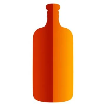A nice bottle illustrated with abstract technique Illustrazione stock