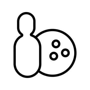 Nice Bowling Pin Ball Icon design Stock Illustration
