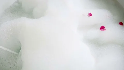 In a nice bubble bath Stock Footage 78506927