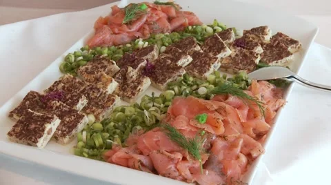 Nice Buffet / Restaurant Stock Footage