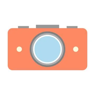 Nice camera flat icon Stock Illustration