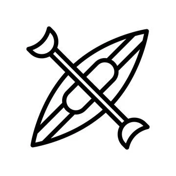 Nice Canoe Icon Design Nice to See Stock Illustration