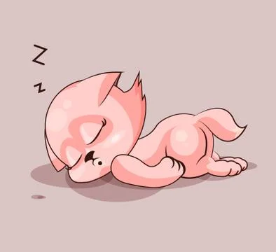 Nice cat asleep Stock Illustration