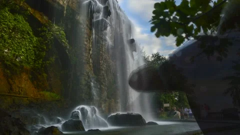 NIce CHateau waterfall Video stock 139055310