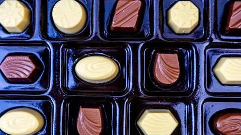 Nice chocolate on black background Stock Photos