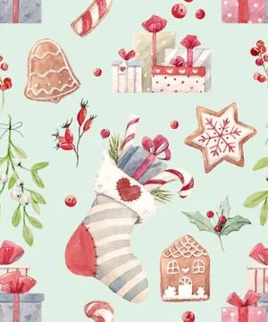 Nice christmas pattern Stock Illustration