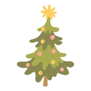 Nice Christmas tree. Stock Illustration