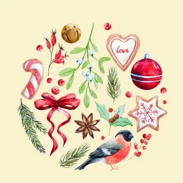 Nice christmas vector composition Stock Illustration