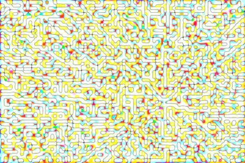 Nice chromatic labyrinth Stock Illustration