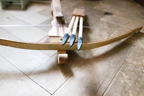Nice close up of arrows of crossbow Stock Photos