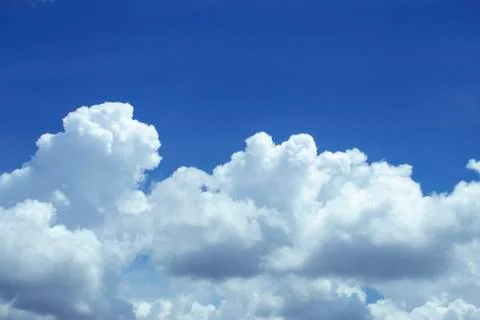 Nice cloud with crystal clear blue sky Stock Photos