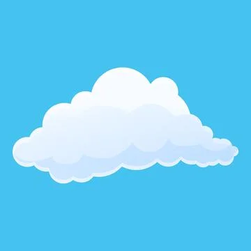 Nice cloud icon, cartoon style Stock Illustration