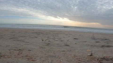 Nice clouds at the beach Stockbeeldmateriaal 155901190