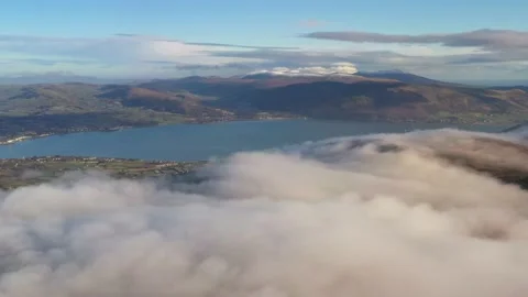 Nice Clouds over Cooley Mountains, Co Louth, Ireland Stock-Footage 234333775
