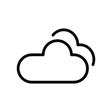 This is a Nice Cloudy Icon Design 库存插图