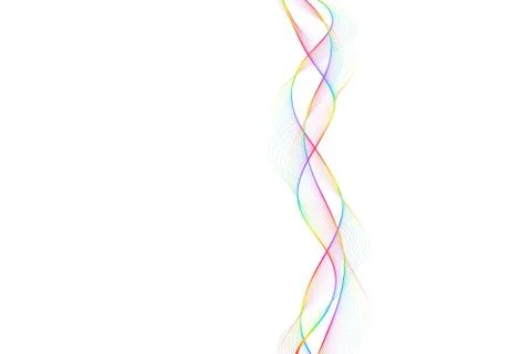 Nice colorful big wave from lines Stock Illustration