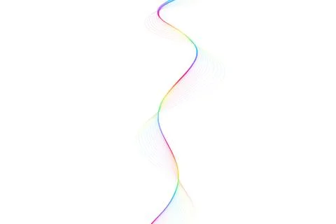 Nice colorful big wave from lines Stock Illustration