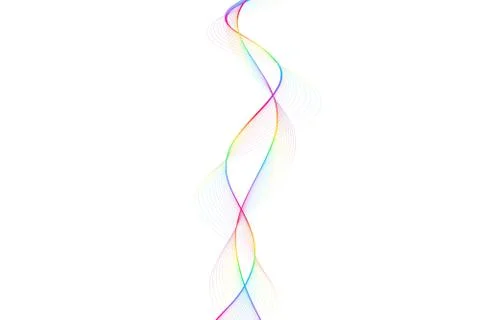 Nice colorful big wave from lines Stock Illustration