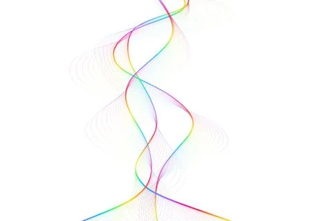 Nice colorful big wave from lines Stock Illustration