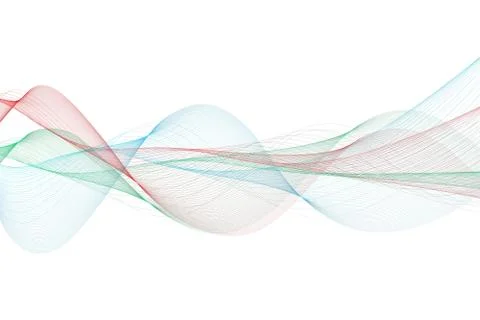 Nice colorful big wave from lines Stock Illustration