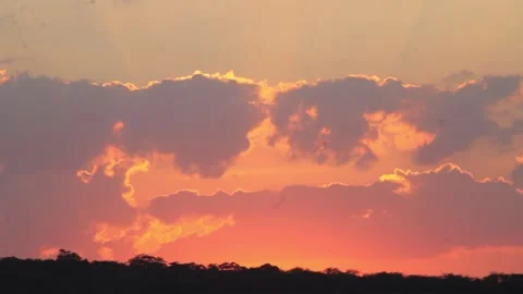 Nice colorful sunset with clouds Video stock 162233806
