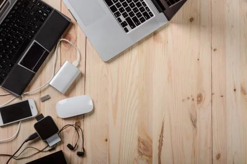 Nice concentration of gadgets Stock Photos