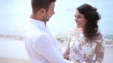 Nice couple on the beach. Stock Footage 60781207