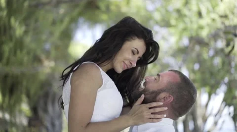 Nice couple on the beach. Stock Footage 60781222