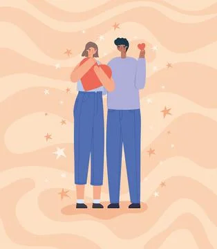 Nice couple poster Ilustração Stock