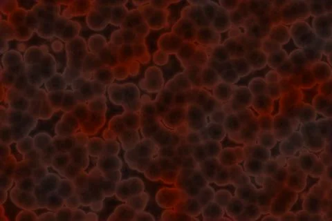 Nice creative red a lot of organic viruses computer graphic texture Stock Illustration