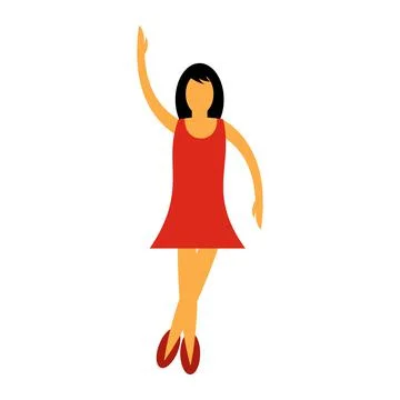 Nice dance flat icon 스톡 일러스트