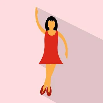 Nice dance flat icon 스톡 일러스트