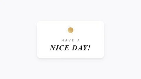 A nice day" animated greeting card with minimalist gold sun message typograph Stock Footage 344862528