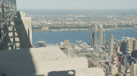 Nice day from empire state pan shot part I Stock Footage 273083