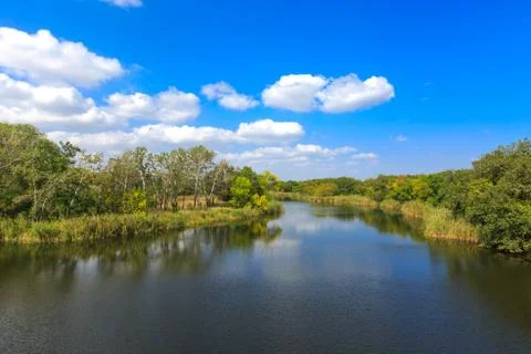 Nice day on river Stock Photos