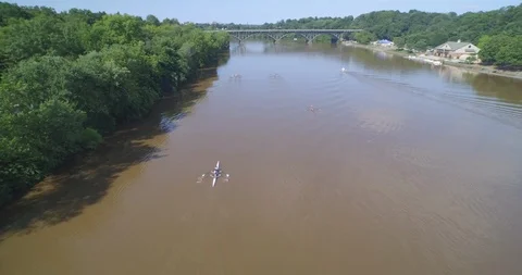 Nice day for a row Stock Footage 90736207