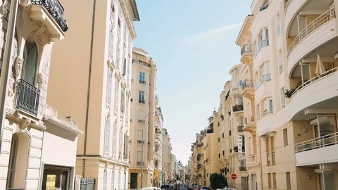 Nice Development Of New Townhouses. External Facade Of Row Of Colorful Modern Stock Footage 111477244
